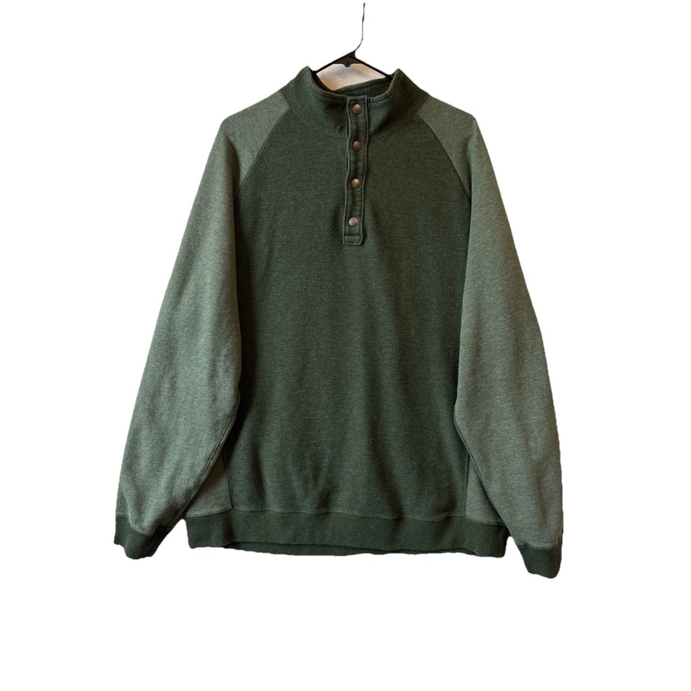 Tommy Bahama Sport Scrimmage‎ Snap Raglan Sweatshirt Pullover Men's XL Classic